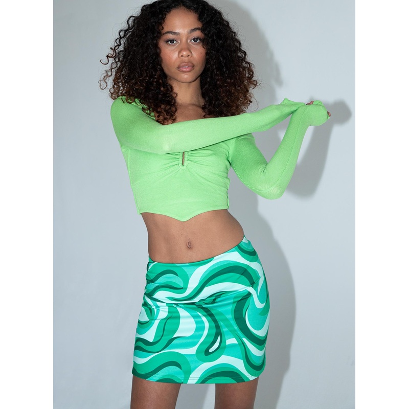 Tuscany Mini Skirt Green