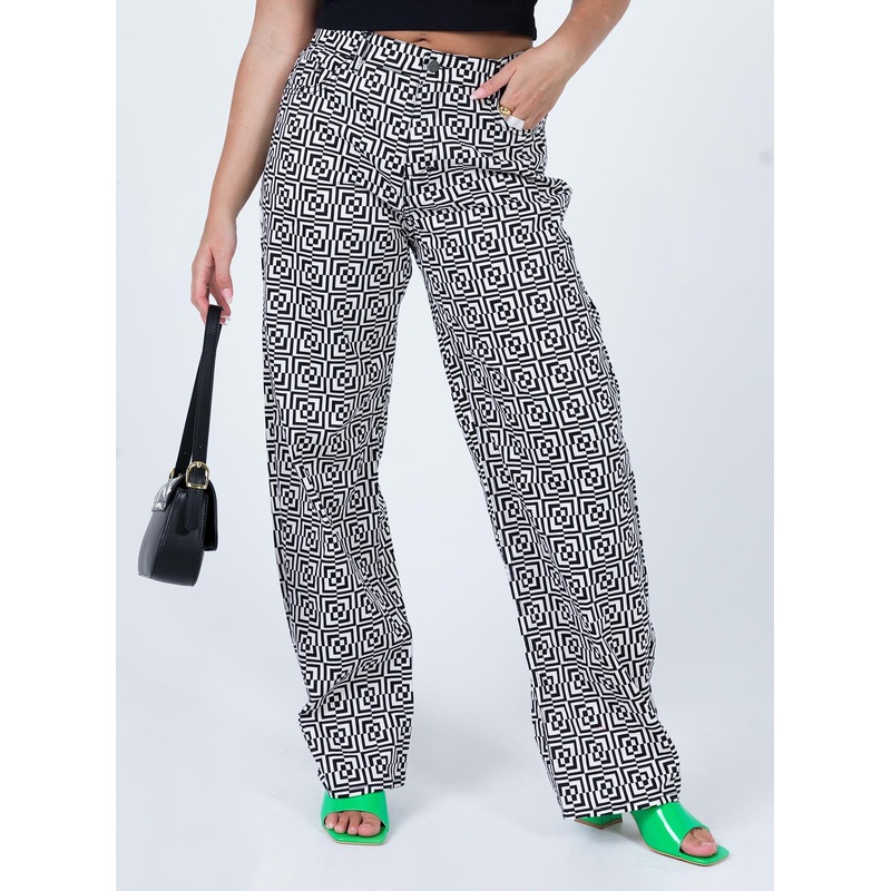 Motel Parallel Jeans Optic Square Black / White