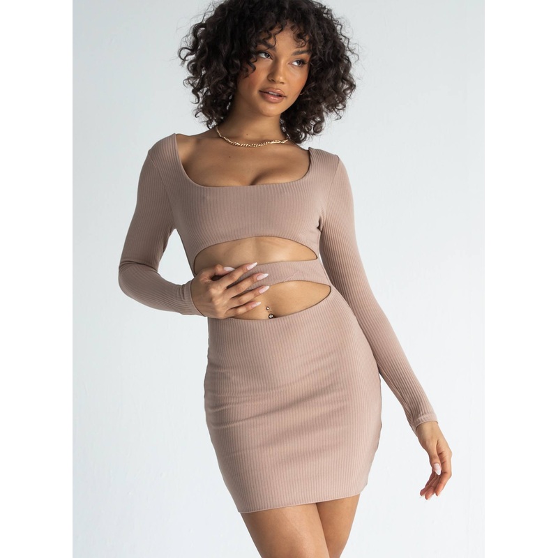 Taurus Mini Dress Beige