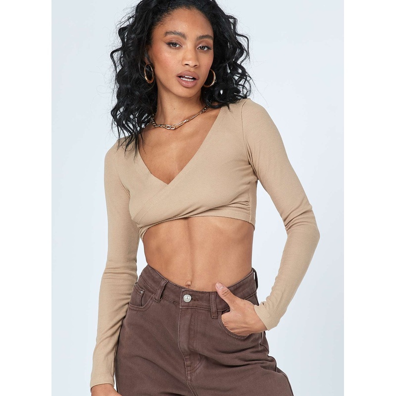 Suri Long Sleeve Top Beige