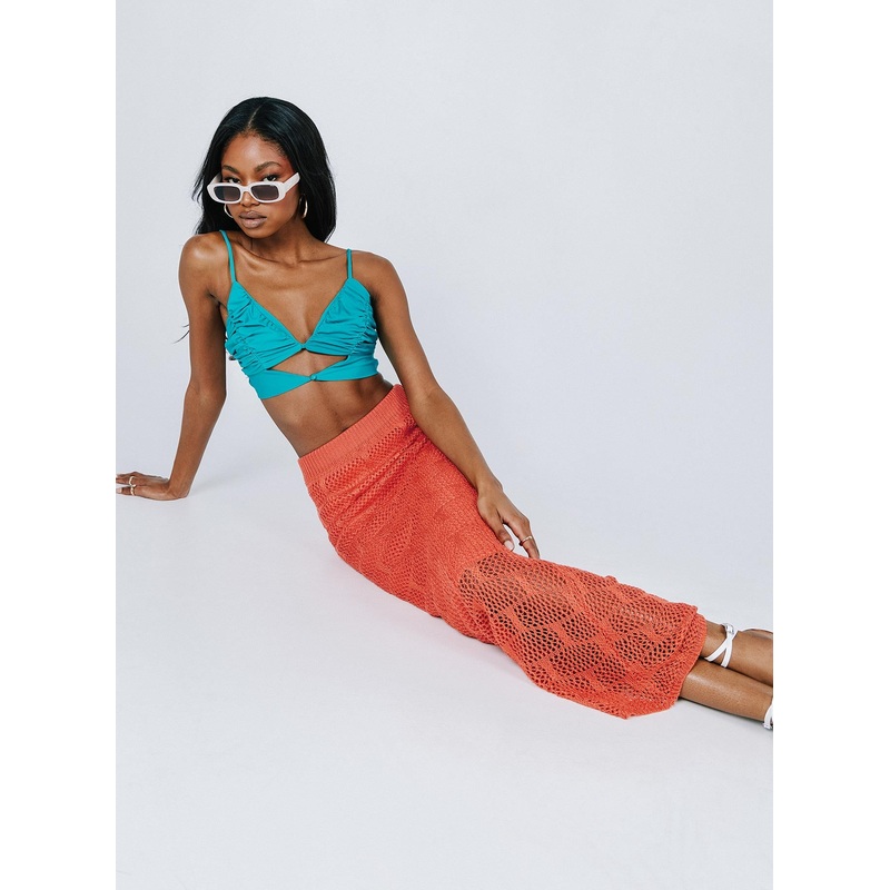 Archie Maxi Skirt Red