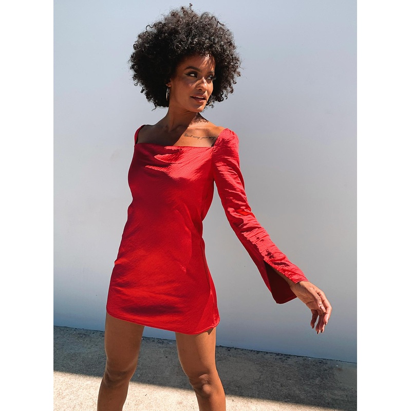 Star Power Mini Dress Red