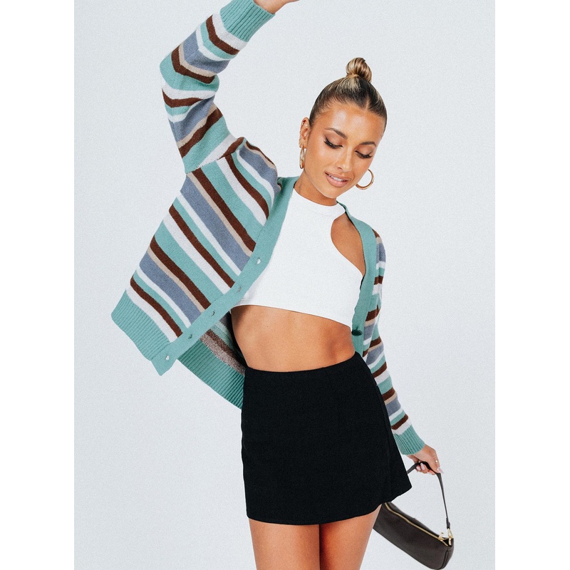 Jenga Cardigan Blue