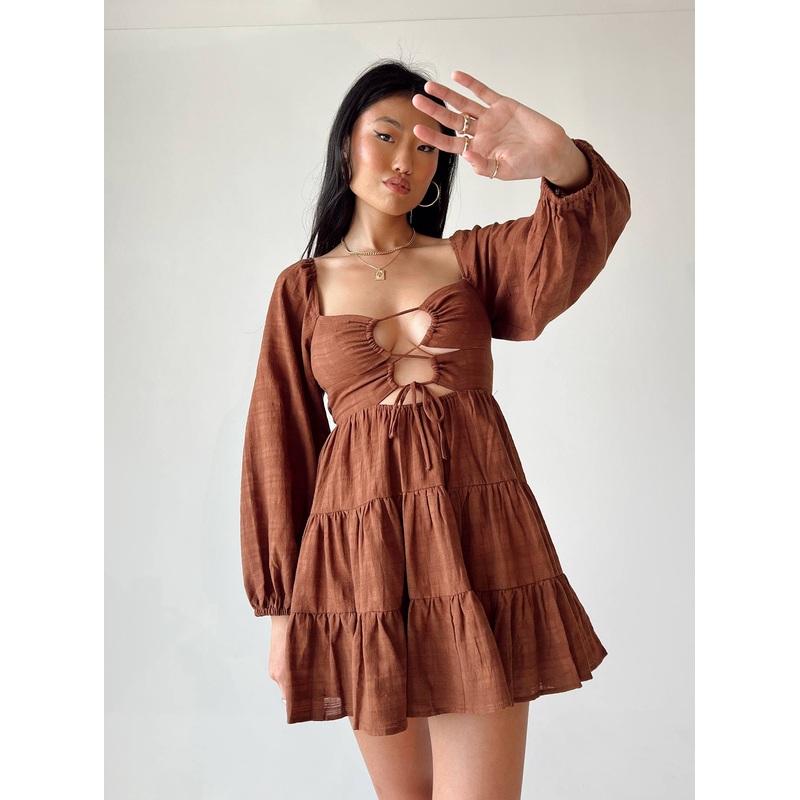 Campbell Mini Dress Brown