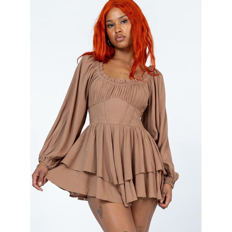 Arley Romper Brown
