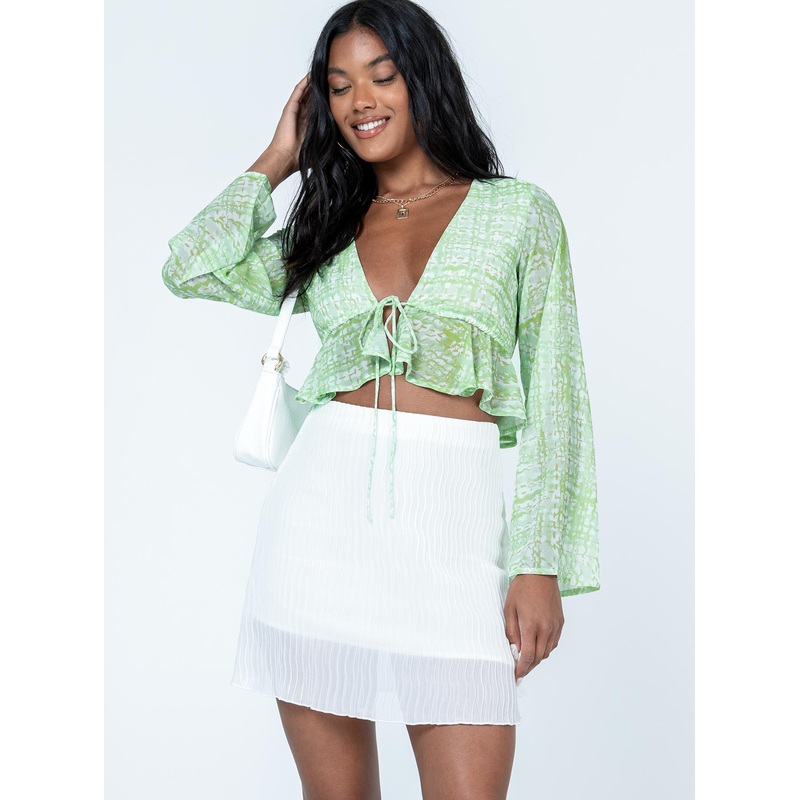 The Morgie Mini Skirt White
