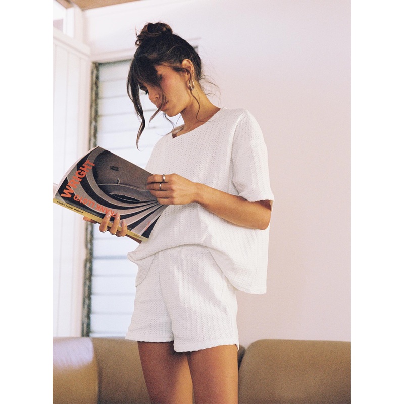Cammie Knit Set White