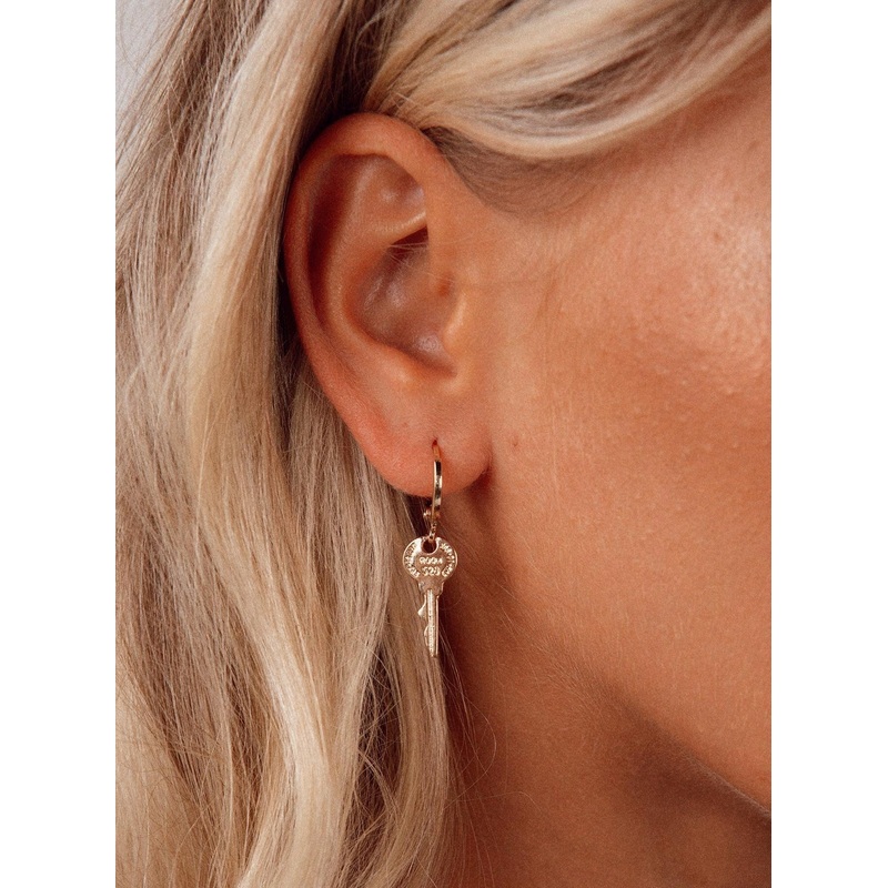 Key Earrings Gold