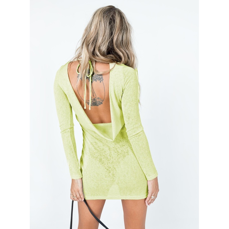 Tallie Knit Mini Dress Green