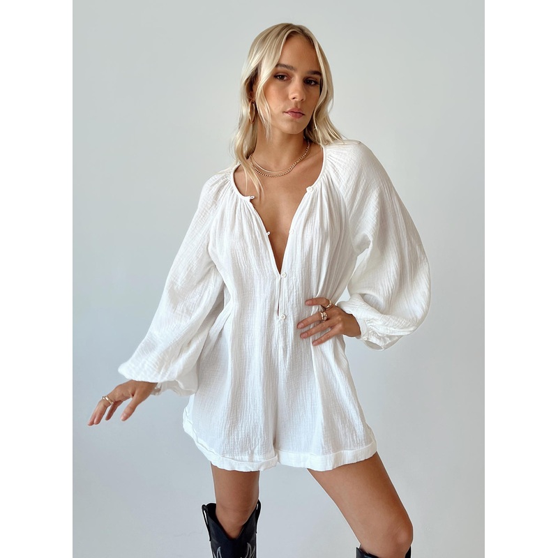 Cameron Romper White