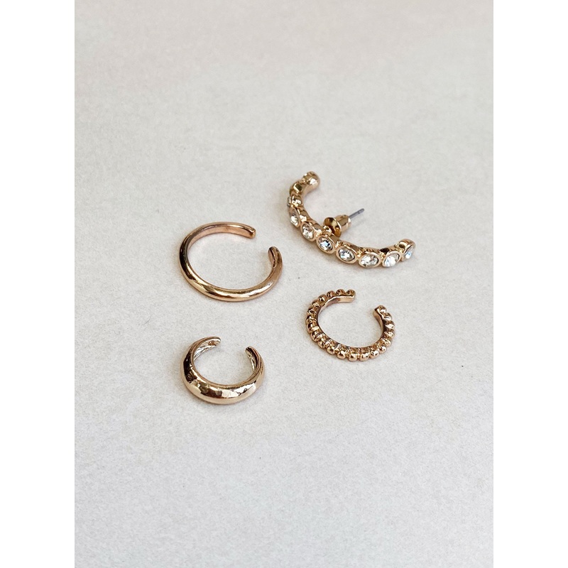 Life In Luxury Ear Cuff Set Gold