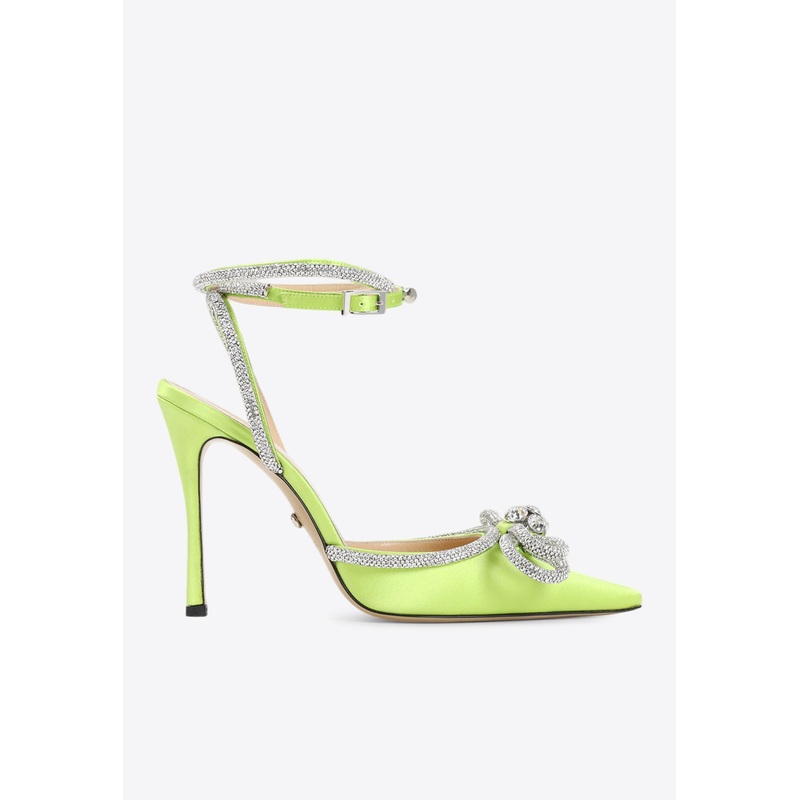 110 Crystal-Embellished Double Bow Pumps