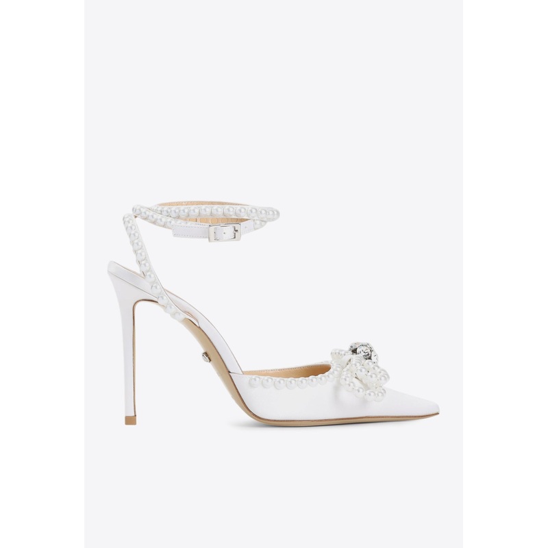 110 Pearl-Embellished Double Bow Pumps
