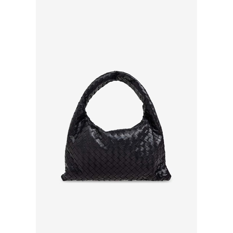 Small Hop Intrecciato Leather Top Handle Bag
