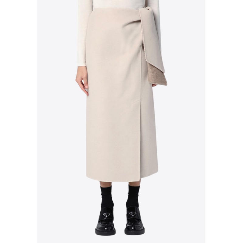 Zuppa Wool-Blend Midi Skirt