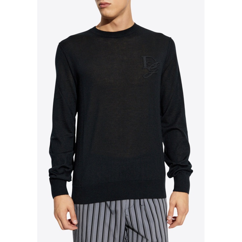 Logo Crewneck Cashmere Sweater