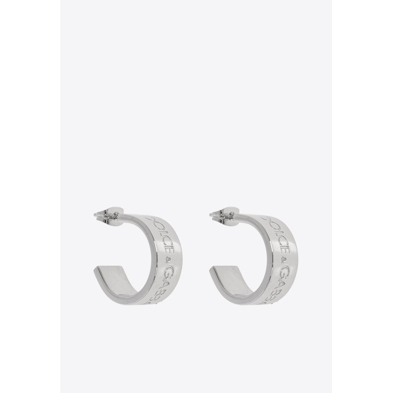 Logo Engraved Hoop Earrings