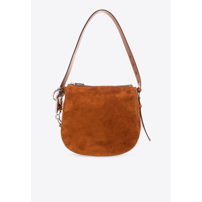 Small Knight Suede Shoulder Bag
