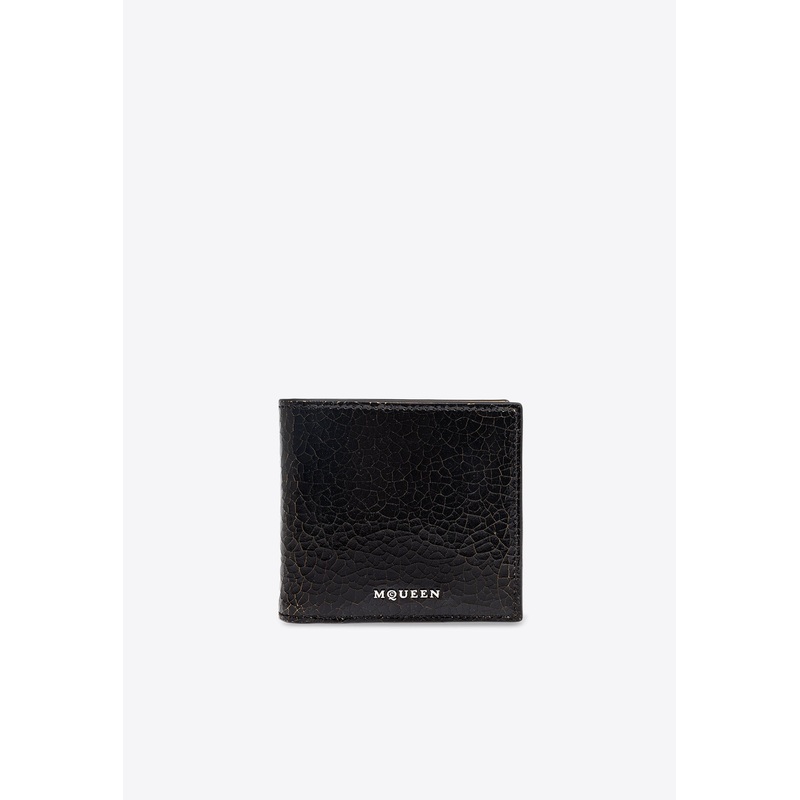 Bi-Fold Crackled Leather Wallet