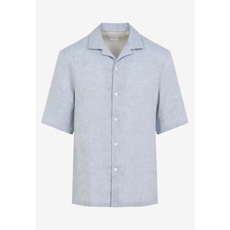 Short-Sleeved Linen Shirt