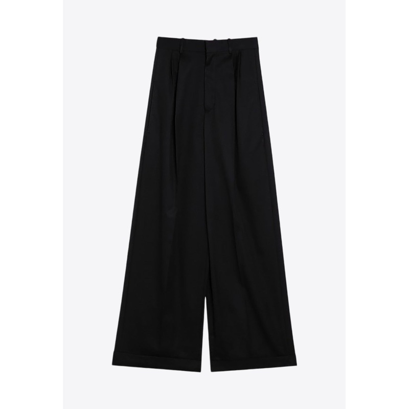 High-Waist Pleated Wide Pants