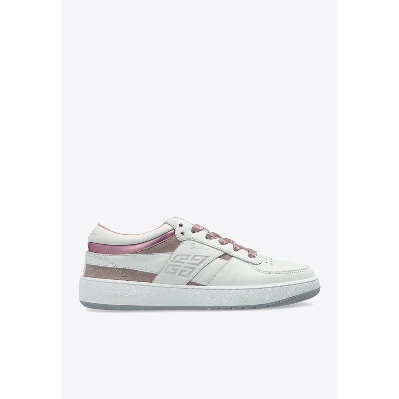 Logo-Monogram Leather Sneakers