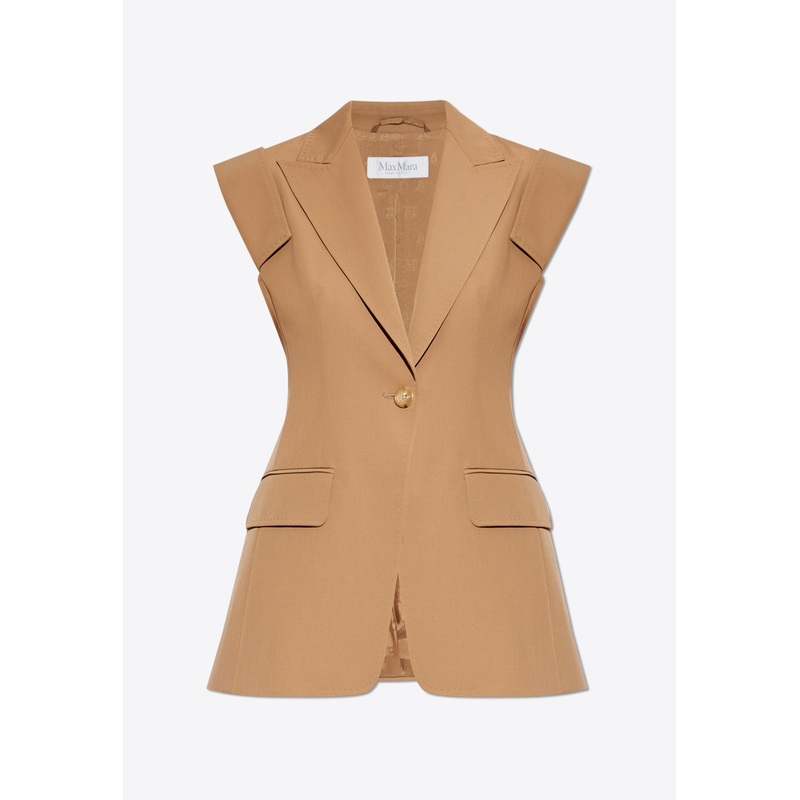 Bergamo Sleeveless Gabardine Jacket