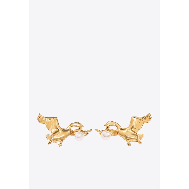 Goose Pearl-Embellished Earrings