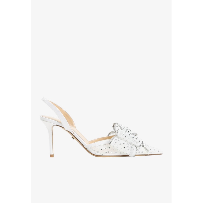 Le Cadeau 85 Mesh Crystal-Embellished Pumps