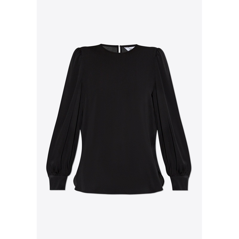 Robina Crewneck Silk Blouse