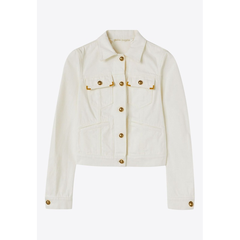 Spread-Collar Denim Jacket