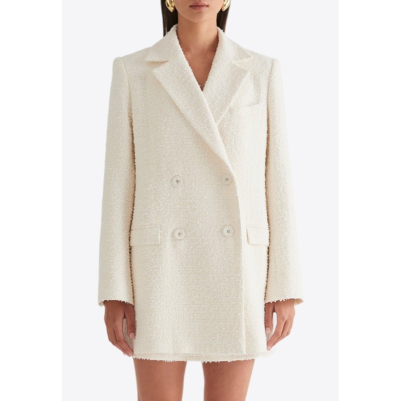 Alessandra Double-Breasted Tweed Blazer