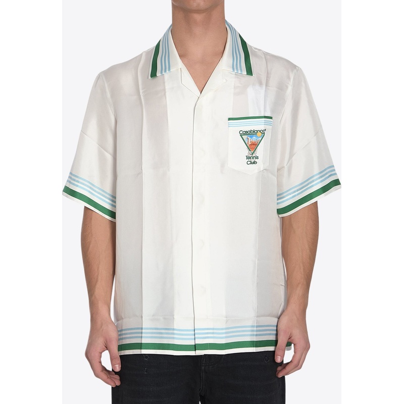Metaphysical Printed Silk Bowling Shirt