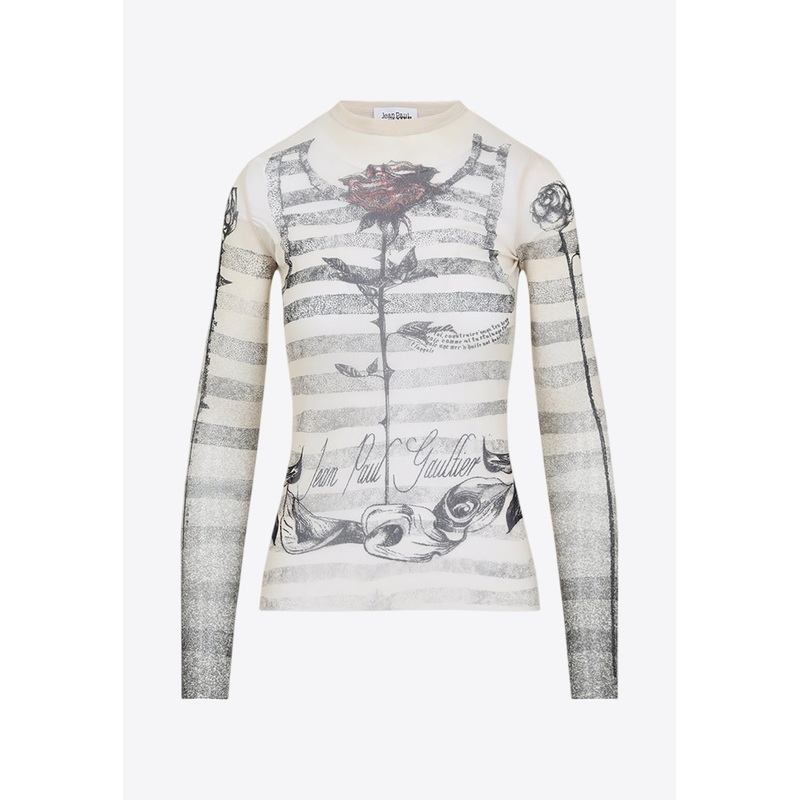 Graphic Tattoo Mariniere Long-Sleeved Top