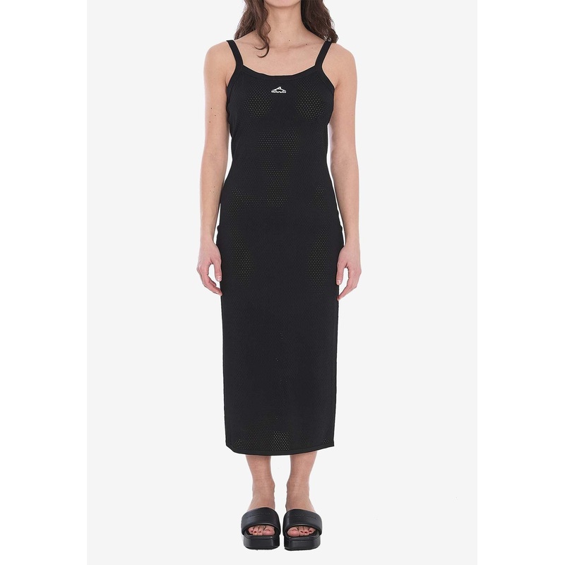 3D Logo Slip Midi Dress