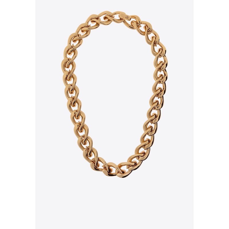 Wishbone Chain Brass Necklace