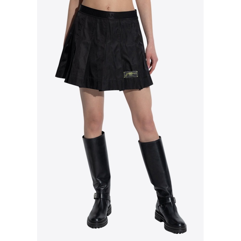 Duchesse Pleated Mini Skirt