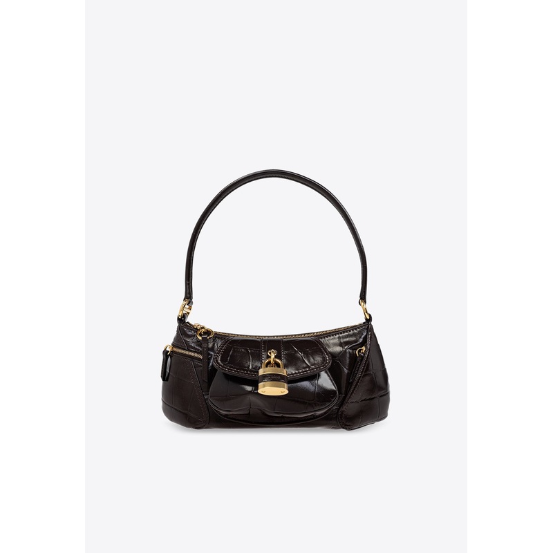 The 99 Croc-Embossed Leather Shoulder Bag