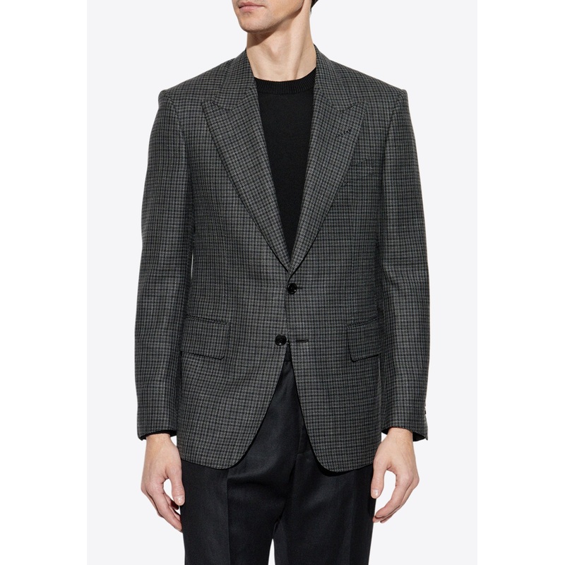 Single-Breasted Prince of Wales Blazer