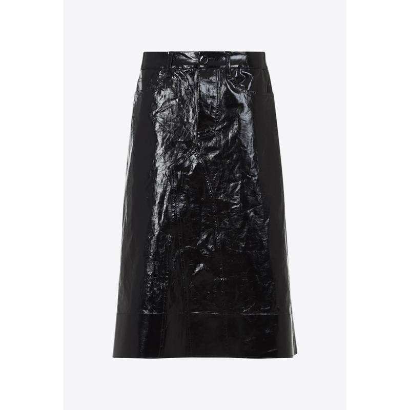 90 Linen Midi Skirt
