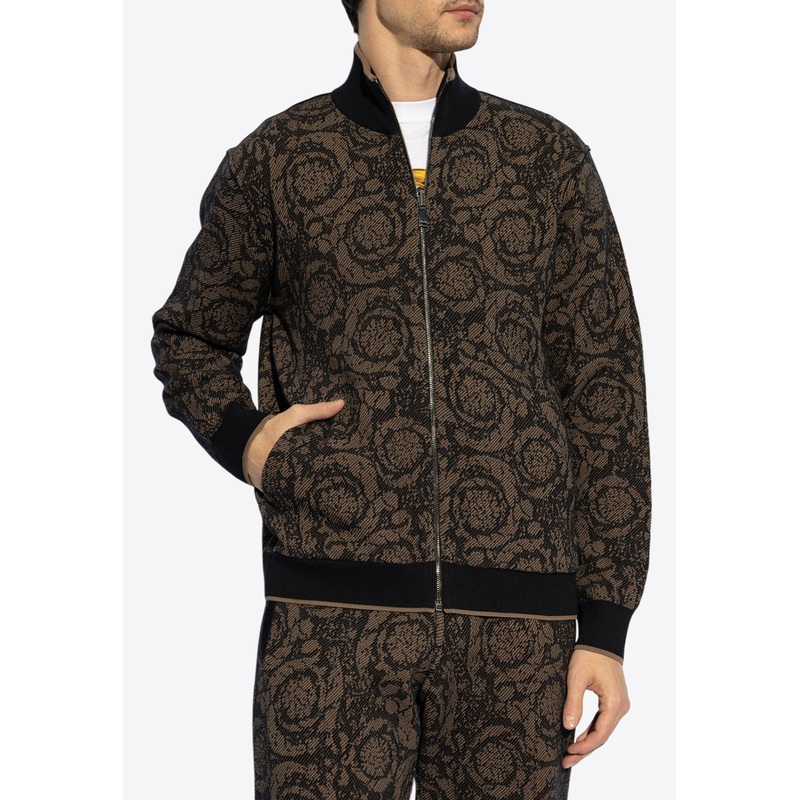 Barocco Jacquard Reversible Zip-Up Jacket