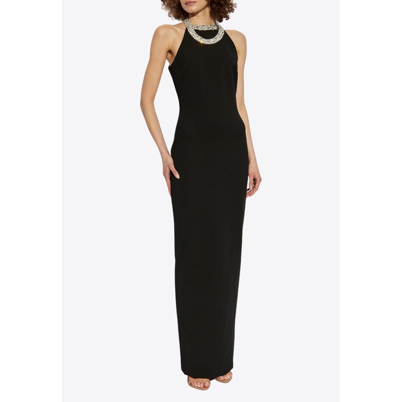 Crystal Embellished Maxi Dress