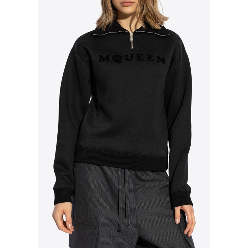 Logo-Embroidered Half-Zip Sweatshirt