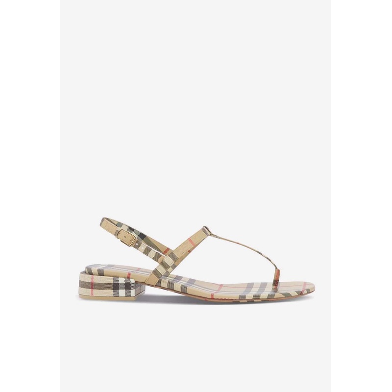 Vintage Check Thong-Strap Sandals