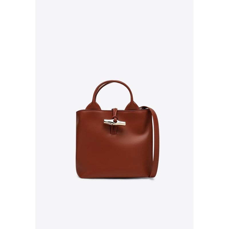 Small Le Roseau Calf Leather Top Handle Bag