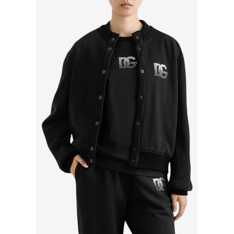 Embellished DG Logo Bomber Jacket
