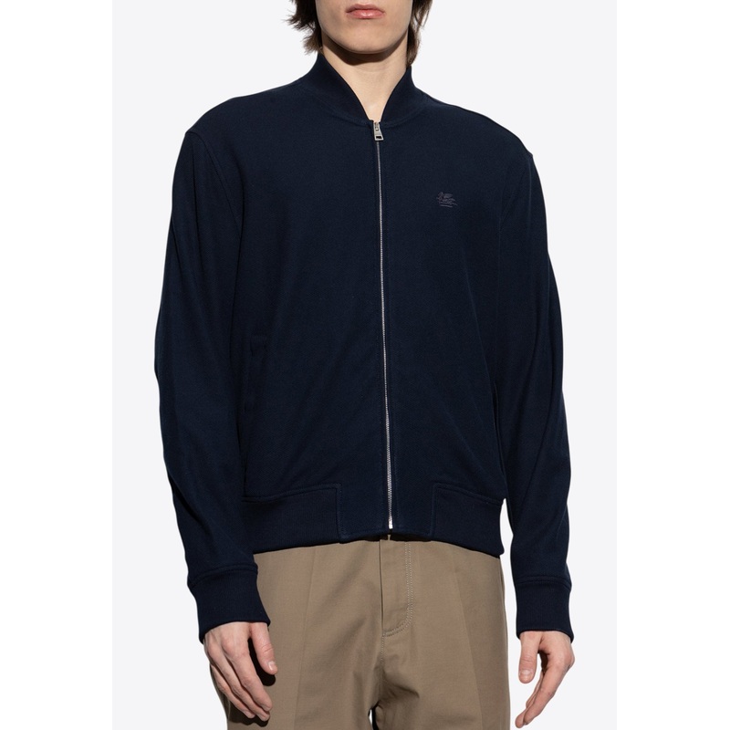 Embroidered Logo Bomber Jacket