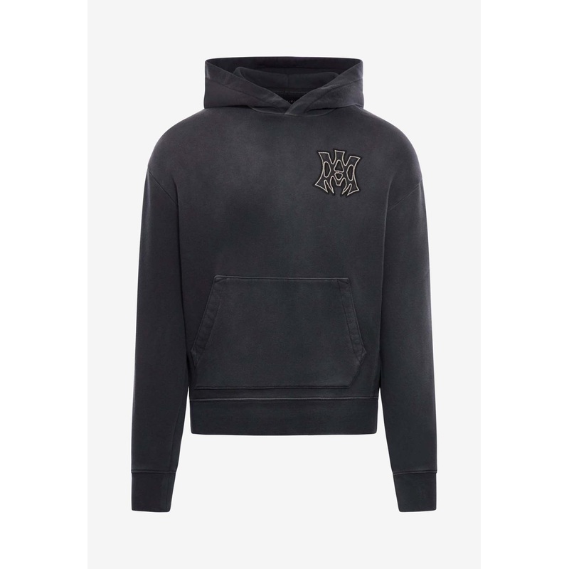 Logo Patch Washed Hooded Sweatshirt