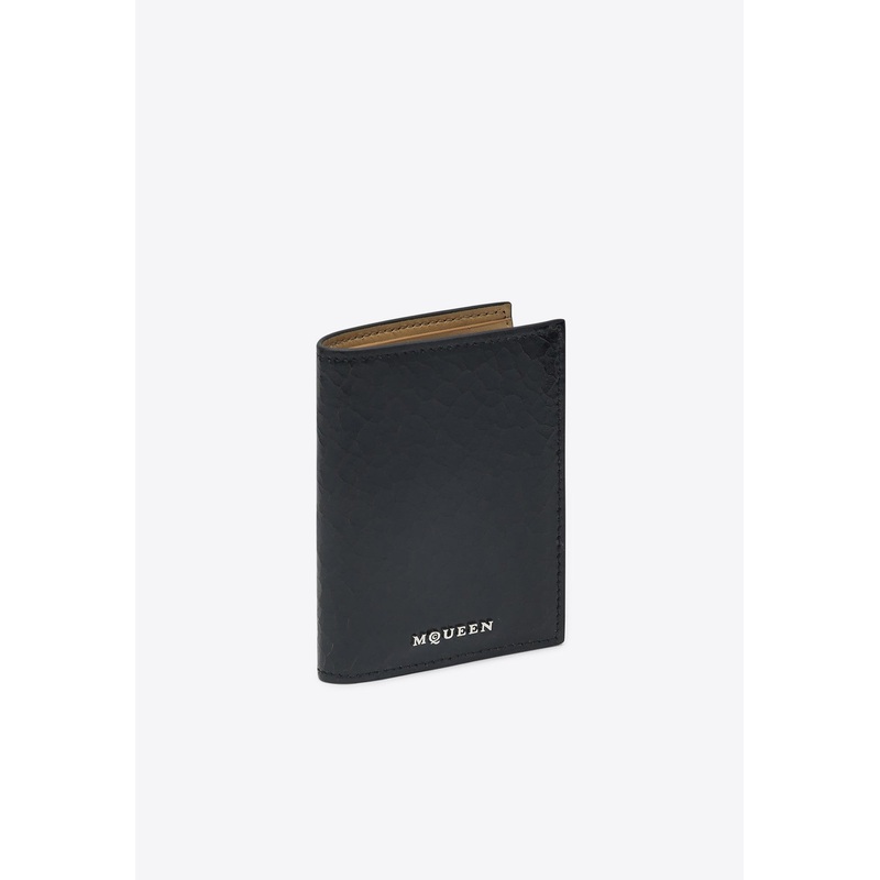 Bi-Fold Crackled Leather Cardholder