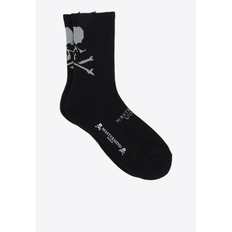 Distressed Logo Crew Socks